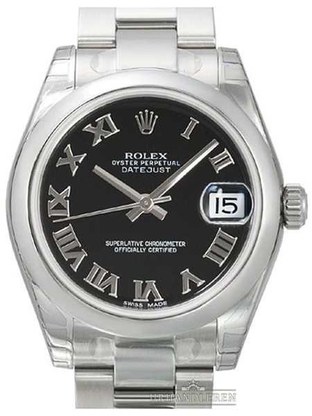 Rolex Datejust 31, Sort