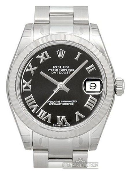 Rolex Datejust 31, Sort