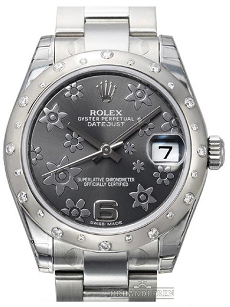 Rolex Datejust 31, Dark rhodium floral
