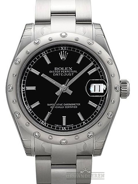 Rolex Datejust 31, Sort