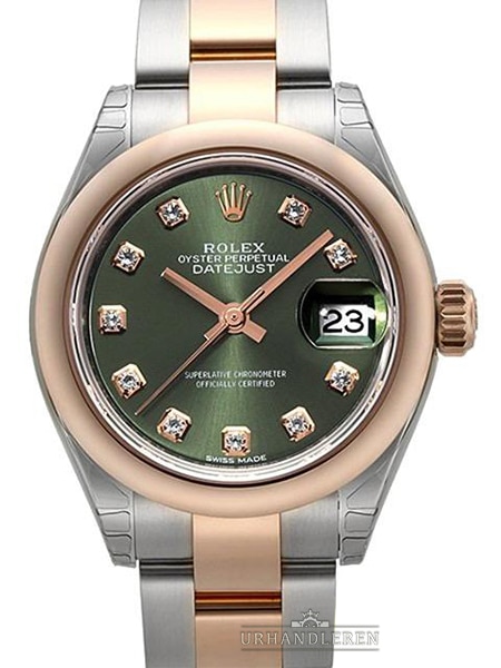 Rolex Lady-Datejust 28, Oliven