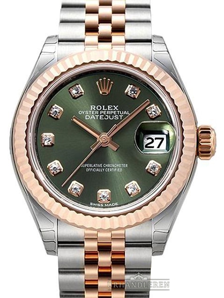 Rolex Lady-Datejust 28, Oliven