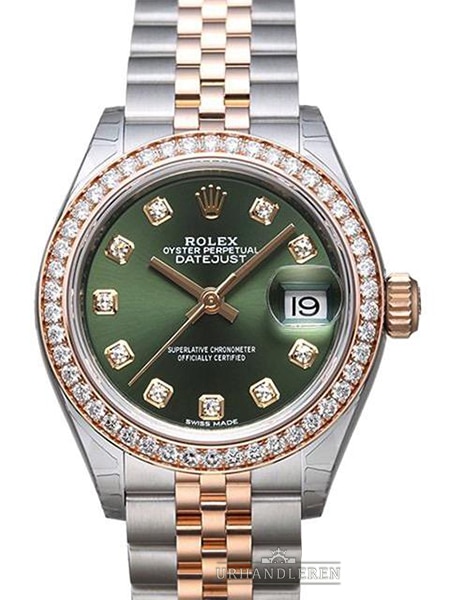 Rolex Lady-Datejust 28, Olive Green