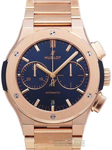 Hublot Classic Fusion Blue Chronograph King Gold Bracelet