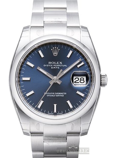 Rolex Oyster Perpetual Date 34, Blå