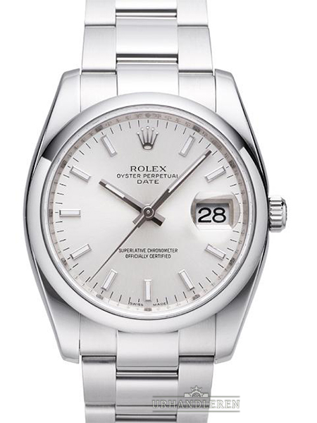 Rolex Oyster Perpetual Date 34, Sølv