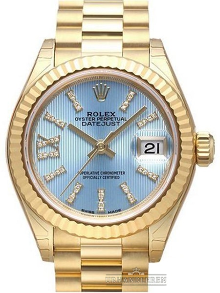 Rolex Lady-Datejust 28, Cornflower blue