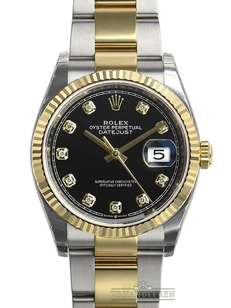Rolex Datejust 36, Sort